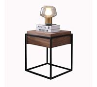 Comodino nordico, semplice e moderno, in ferro battuto, design creativo quadrato per camera da letto, elegante comodino con contenitore, perfetto per piccoli spazi