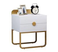 Comodino nordico semplice, tavolino moderno e creativo, mobiletto portaoggetti in ferro marrone per soggiorno e camera da letto, design compatto, versatile pelliccia domestica