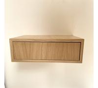 Comodino Pensile Sospeso un cassetto in Legno Elegante Design Moderno Minimal