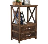 Comodino per camera da letto, stile mediterraneo, semplice, in legno massello, con cassetti retrò, vetrina da giardino, soggiorno, armadio angolare per casa e ufficio