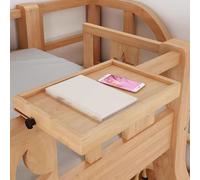 Comodino pieghevole con clip, in legno massello, 36 cm, ripiano galleggiante per comodino, adatto per letto di spessore 1,5-4,5 cm, perfetto per uso domestico