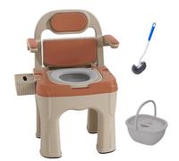 Comodino portatile con braccioli regolabili, design a doppia funzione per un facile montaggio, ideale per anziani e aiuto alla mobilità