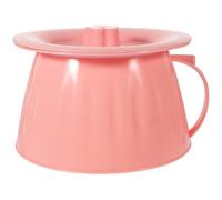 Comodino Portatile Coperchio, PP Rosa, Base Piatta | Compatto e Liscio, senza Bave, per Non Irritare la Pelle, Adatto a Nonni e Gravidanza