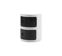 Comodino rotondo impilabile moderno con cassetto portaoggetti A4 ripiani multi funzionale comodino per camera da letto, soggiorno, ufficio e bagno, tavolino angolare con design contemporaneo