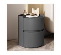 Comodino Rotondo Moderno con 2 Cassetti di Stoccaggio Minimalisti Tavolino da Salotto in Legno Cassettiera da Letto da Salotto, Keine Montage Erforderlich (Color : #07, Size : 40x40x50cm)