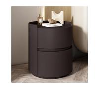Comodino Rotondo Moderno con 2 Cassetti di Stoccaggio Minimalisti Tavolino da Salotto in Legno Cassettiera da Letto da Salotto, Keine Montage Erforderlich (Color : #10, Size : 45x45x50cm)