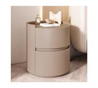 Comodino Rotondo Moderno con 2 Cassetti di Stoccaggio Minimalisti Tavolino da Salotto in Legno Cassettiera da Letto da Salotto, Keine Montage Erforderlich (Color : #04, Size : 40x40x50cm)