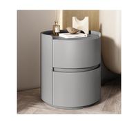 Comodino Rotondo Moderno con 2 Cassetti di Stoccaggio Minimalisti Tavolino da Salotto in Legno Cassettiera da Letto da Salotto, Keine Montage Erforderlich (Color : #06, Size : 45x45x50cm)