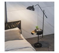 Comodino rotondo moderno con lampada a LED e tavolo in legno Der Bladside per camera da letto Lampada da notte Slish Design salvaspazio Pelliccia contemporanea