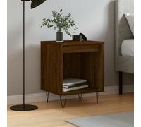 Comodino Rovere Marrone 40x35x50 cm in Legno Multistrato, Elegant Bedside Table with Drawer, Modern Nightstand for Bedroom, Living Room, Multilayer Wood Durable Furniture Storage Solution