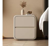 Comodino semplice e moderno multifunzionale con due cassetti, comodini camera da letto moderni，comodino portaoggetti per camera da letto con cassetti in legno massello ( Color : Khaki , Size : 40x40x4