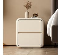 Comodino semplice e moderno multifunzionale con due cassetti, comodini camera da letto moderni，comodino portaoggetti per camera da letto con cassetti in legno massello ( Color : Beige , Size : 30x40x4