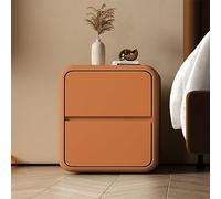Comodino semplice e moderno multifunzionale con due cassetti, comodini camera da letto moderni，comodino portaoggetti per camera da letto con cassetti in legno massello ( Color : Orange , Size : 40x40x