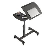 Comodino sopraletto sollevabile in altezza con ruote - Inclinazione regolabile 90° Vassoio girevole pieghevole for la casa - Ideale for la lettura del computer portatile for anziani costretti a letto(