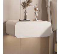 Comodino sospeso a parete con cassetto, moderno e minimalista, piccolo comodino per camera da letto e piccoli spazi, mobile da trucco completamente assemblato, comodino