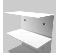 Comodino sospeso cm 40x20 mensola doppia in plexiglass modello a C