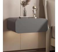Comodino sospeso da parete con cassetto portaoggetti, comodino moderno compatto per camera da letto e piccoli spazi, tavolo da trucco e comodino completamente assemblato