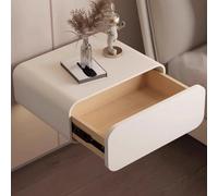 Comodino sospeso da parete con cassetto portaoggetti, moderno e minimalista, piccolo comodino per camera da letto e piccoli spazi, pronto all'uso, tavolo da trucco, comodino
