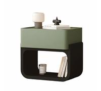 Comodino sospeso, mobile contenitore a doppio ripiano aperto con scomparto a cassetto singolo/design a pavimento, ideale per corridoi(Green,(20 * 16 * 20in))