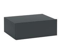 Comodino Sospeso Moderno 40x30x15 cm con Cassetto in Legno Nero