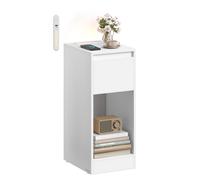 COMODINO STRETTO KAILYN TAVOLINO DA SALOTTO CON ILLUMINAZIONE LED MODERNO DESIGN
