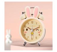 Comodino Sveglia for bambini ad alto volume, silenziosa, senza ticchettio, da 3,5 pollici, con retroilluminazione, sveglia analogica for doppia campana, for camera letto, comodino Viaggio(Yellow)