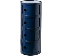 Comodino Tavolino Stretto Con Cassetti Scorrevoliper Camera Da Letto ， Console E Tavoli Da Divano Con 2/3/4 Compartimento, Moderno Tavolino Portaoggetti Per Soggiorno(Blue,4 Tier)