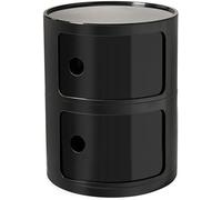 Comodino Tavolino Stretto Con Cassetti Scorrevoliper Camera Da Letto ， Console E Tavoli Da Divano Con 2/3/4 Compartimento, Moderno Tavolino Portaoggetti Per Soggiorno(Black,2 Tier)