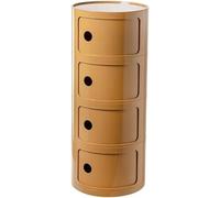 Comodino Tavolino Stretto Con Cassetti Scorrevoliper Camera Da Letto ， Console E Tavoli Da Divano Con 2/3/4 Compartimento, Moderno Tavolino Portaoggetti Per Soggiorno(Yellow A,4 Tier)