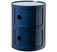 Comodino Tavolino Stretto Con Cassetti Scorrevoliper Camera Da Letto ， Console E Tavoli Da Divano Con 2/3/4 Compartimento, Moderno Tavolino Portaoggetti Per Soggiorno(Blue,2 Tier)