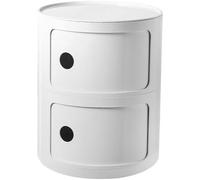 Comodino Tavolino Stretto Con Cassetti Scorrevoliper Camera Da Letto ， Console E Tavoli Da Divano Con 2/3/4 Compartimento, Moderno Tavolino Portaoggetti Per Soggiorno(White,2 Tier)