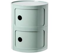 Comodino Tavolino Stretto Con Cassetti Scorrevoliper Camera Da Letto ， Console E Tavoli Da Divano Con 2/3/4 Compartimento, Moderno Tavolino Portaoggetti Per Soggiorno(Green B,2 Tier)