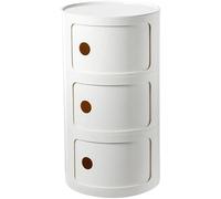 Comodino Tavolino Stretto Con Cassetti Scorrevoliper Camera Da Letto ， Console E Tavoli Da Divano Con 2/3/4 Compartimento, Moderno Tavolino Portaoggetti Per Soggiorno(Beige,3 Tier)