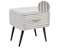 Comodino velluto grigio chiaro con cassetto Flayat