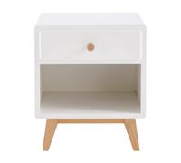 Comodino vintage a 1 cassetto bianco