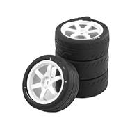 COMODO 1 Set 65x26mm High Grip RC Pneumatici con 12mm Hex per 1/10 On-Road Racing Car, 4 Pezzi Sostituzione Pneumatici Set(White)