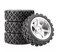 COMODO 10pcs 1/10 Scale RC con Pneumatici Rally & On-Road, 12mm Hex Hub Compatibile con XV01 XV02 TA06 TT01 TT02 PTG2 144001 A959(C-S)