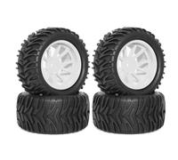 COMODO 128mm 1/10 Scale RC Buggy Pneumatici con Inserti di Foam e 12mm Hex Wheels Compatibile con RC off-Road Vehicles(White)
