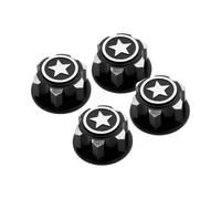 COMODO 17mm Aluminum Hex Wheel Nut Cover per 1/8 Scale RC Cars & Bikes - Anti-Slip Replacement cap Compatibile con 1/8, 1/5, 1/10 RC Buggies (4-Pack)(Black)