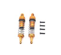 COMODO 2PCS Adsorbente di Shock Idraulico per 1/14 1/12 Scala RC Car - Metallo Suspensione Damper Sostituzione Compatibile con Modelli 144001 14 4002 144010 124016-124019(Yellow)