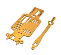 COMODO 2Pcs Metal Upgrade Multi Wheelbase Base Plate e Second Floor Slab per 1/28 RC Car Compatibile con Q Vehicle(Yellow)