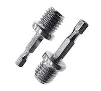 Comodo 2X 1/4 Esagono Biella Adattatore Drill Mandrino M14 Accessori di Foratura In Acciaio Inox Disco Lucidatura 1/4 M14 Esagonale Biella Adattatore 2 Pz In Acciaio Inox Trapano Mandrino Parti