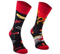 Comodo 3 Paia di Divertenti Calze Diverse | Dame | Uomini | Bambini | Ragazzi | Calze di Cotone | SM1 | 022. Vigili del Fuoco | Taglie: 39-42