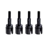 COMODO 4 PCS Steel Stub Axle per 1/10 RC Car Compatibile con EPX PRO 94103 94107 94111 Front Rear Wheel Assembly(Black 4PCS)