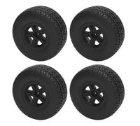 COMODO 4Pcs 110mm RC con 12mm Hex Wheel Hub per 1/10 Scale Short Course Trucks - Rubber Tread & Plastic Rim Replacement Set