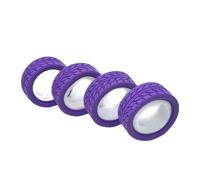 COMODO 4Pcs 65mm 1/10 Scale RC On-Road Drift Rubber Tires Pre-Mounted on Wheels Compatibile con Various RC Draft Touring Cars(Purple)