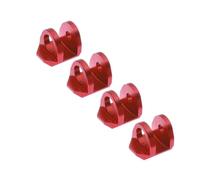 COMODO 4PCS Paracolpi per ammortizzatori in Alluminio Compatibile con Modelli RC 1/18 Grom, 1/14, 1/16 Mojave Grom - Rinforzo Protettivo(4PCS H-LF-Red)