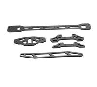 COMODO 5pcs Shock Tower Plate Set con Second Floor Board & Bumper per 1/10 RC Car Compatibile con TT-02