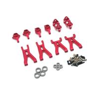 COMODO 7-Piece Metal Swing Arm Steering Cup Compatibile con 1/18 A949 A959 A969 A979 K929 RC Car(Red)