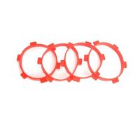 COMODO 85mm Pneumatici a Rubinetto con Fianchi Blu di Montaggio Compatibili con 1/8 Buggy e 1/10 Short Course RC Trucks(Red 4pcs)